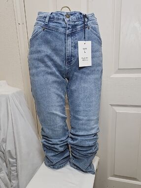 Dynamic Denim Light Wash Denim Pants - Size L